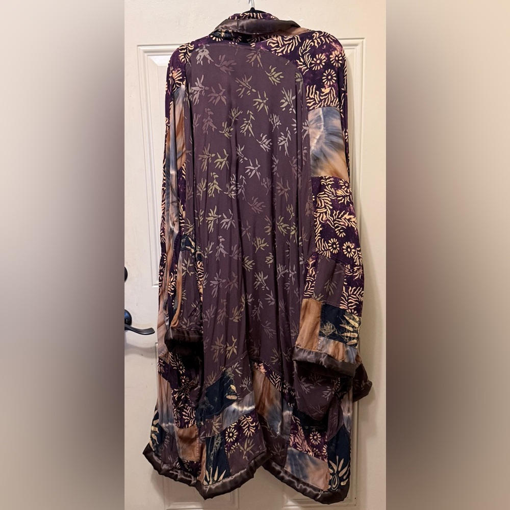 Lotus Traders Rayon Patchwork Batik Duster With S… - image 3